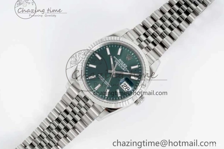 Best Bracelet 904L Green Edition Steel Jubilee SS 1:1 on 116234 Dial DateJust VSF VS3235 Sundust 36 0216